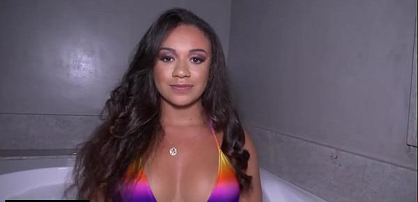  Horny Latina babe Jessyca Arantes fucked in asshole hard after she swallowed dick